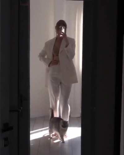 My kitty is always around me, my favorite creature!