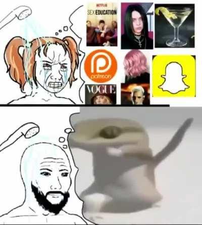 CHAD HALAL LIZARD 🦎🤣🤣🤣HARAM GIRL DUMB🤢🤢🤢