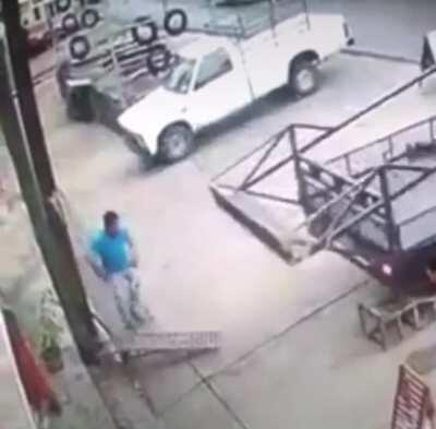 Ninja move literally saves his life