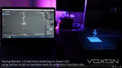 Testing Blender 2.9 real-time rendering on Voxon VX1