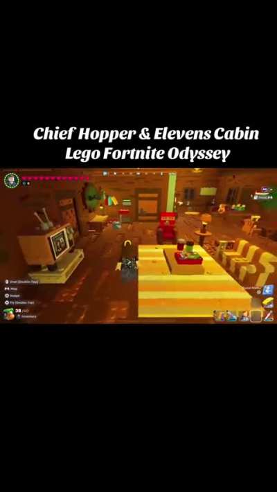 Chief Hopper & Elevens Cabin Lego Fortnite Odyssey
