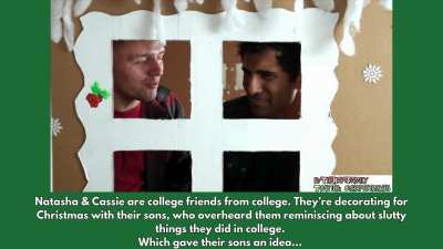 Christmas decorating takes odd turn when sons overhear Natasha & Cassie reminiscing