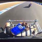 Nothing happens but imagine if he slipped off