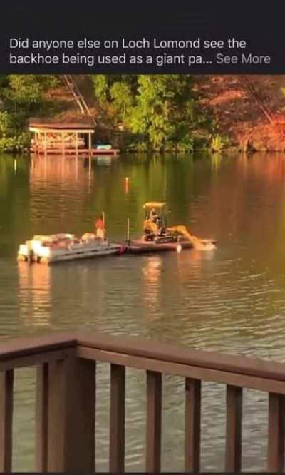 I present to you, backhoe tugboat