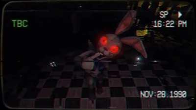 A small loop animation I made of Vanny looking at a security camera…(the song is: Fnaf Security Breach remix by SayMaxWell)