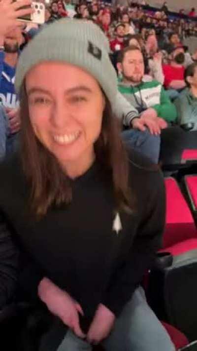 Brave flash at the basketball game