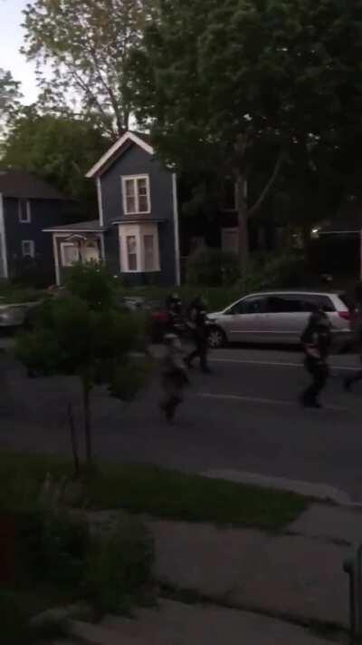 Police shooting americans standing on their own porch