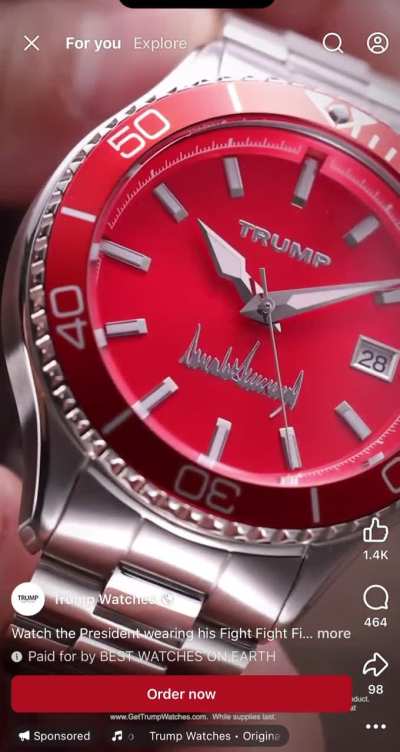 Selling watches now.