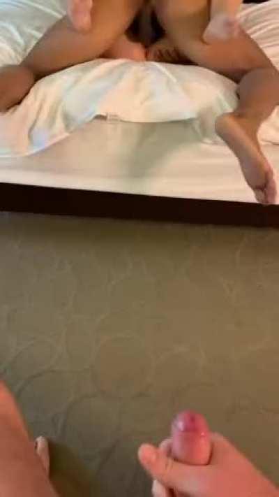 Hubby says the most erotic sight of his life is my bulls big full balls slamming into me as I get completely filled!