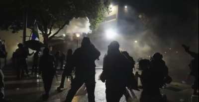 Wild Footage From Portland ICE Facility Protest After No Kings Rally