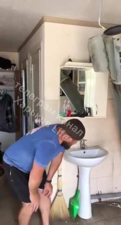 Life is going on in Ukraine, even after Russian rocket booster have landed in kitchen.