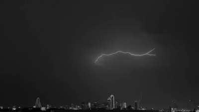 Not much rain but excellent lightning with the storm