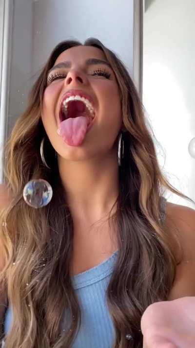 tongue out