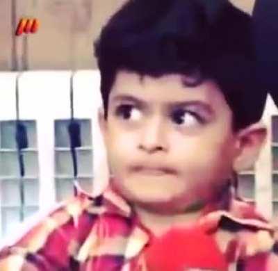 This guy being asked what he’s learning in his first year of school in iranian national tv