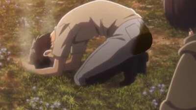 Eren taking a massive dump