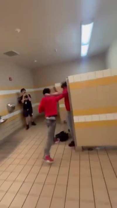 Edgar fight in bathroom