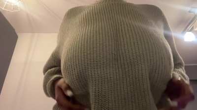 My professor said I look sexy with the sweater on so I had to show him what I look like without it