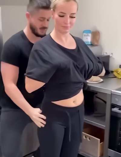 Blonde got pantsed while going commando