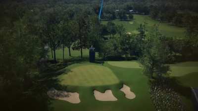 14th at Oak Hill from the Blue Tees - Par 4 HIO