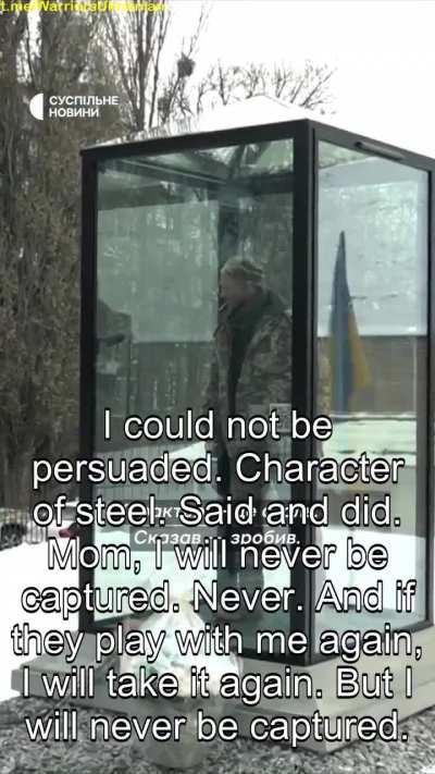 The mother of Hero Oleksandr Matsievsky, who was executed by the Russians after saying 