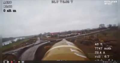 Russian fiber-optic drone strikes Ukrainian pickup truck. 51.1879983, 35.1993253