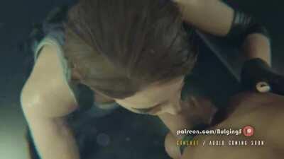 Jill Valentine Throated Swallow (Bulging Senpai) [Resident Evil]