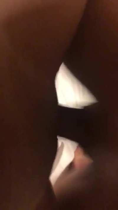 Coworker finishing in me