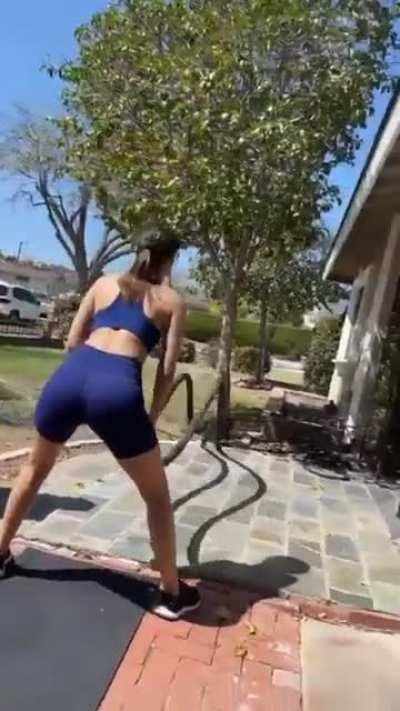 Victoria Justice working out