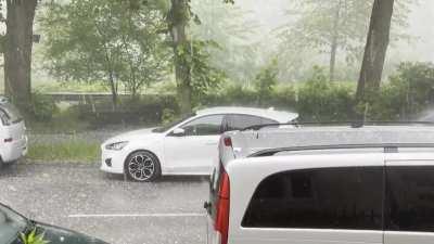 Very solid rain a few days ago in Ausburg, Bavaria (OC)