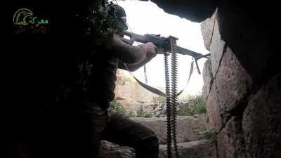 FSA fighters launch an assault on Castle Shayzar, N. Hama. March 23rd, 2017