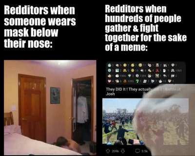 Most of the people weren't even wearing masks