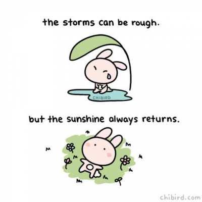 The sunshine will return! 🌈☀️