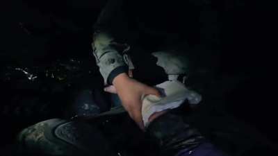 A Russian volunteer opening fire with an RPG-7 at the positions of Russian soldiers fortified on the territory of an aggregate plant. The city of Vovchansk, Kharkiv region.
