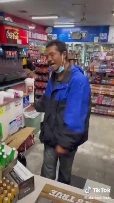 He made 11 dollars cleaning windows to try and get glasses, and was blessed with 500$ instead. You can see the joy in his eyes