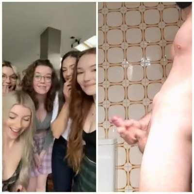 The perfect audience to impress with a big load