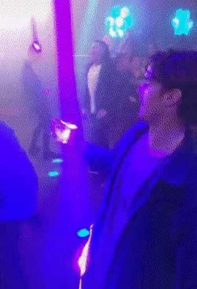 When your party mate cast light on your weapon cuz you can't see jack in the dark.