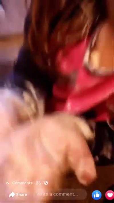 My niece a few years back, honestly hard not to gag