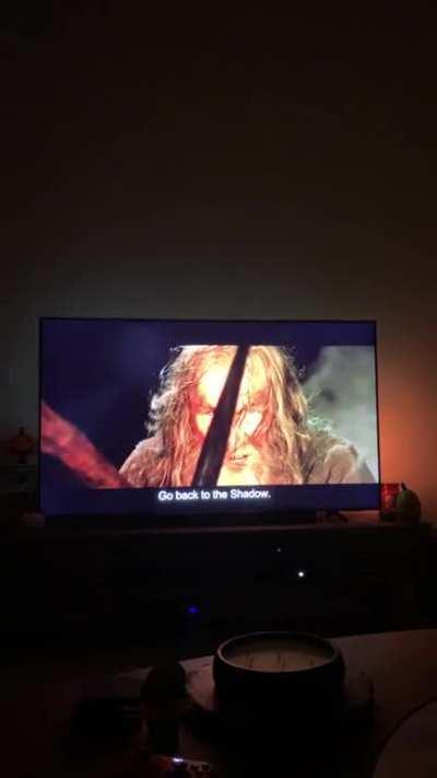 Watching LOTR with adaptable lights...
