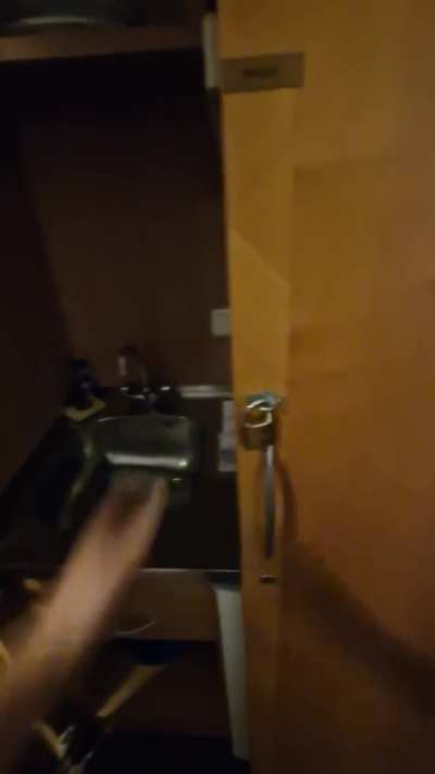 Trying to put away my clothes in my German hotel room