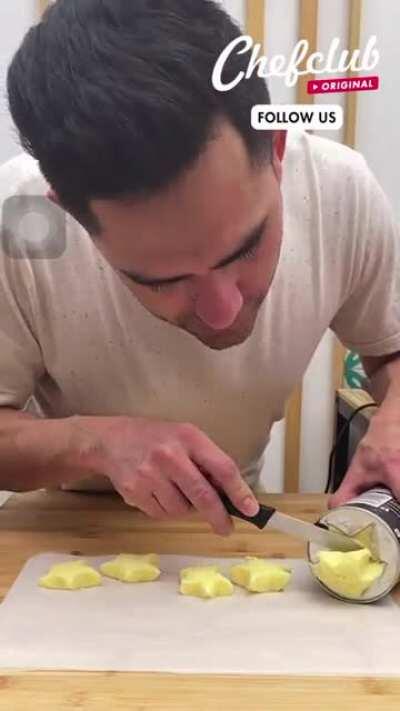 My favorite part is when the Pringles tube poops out cold potato stars