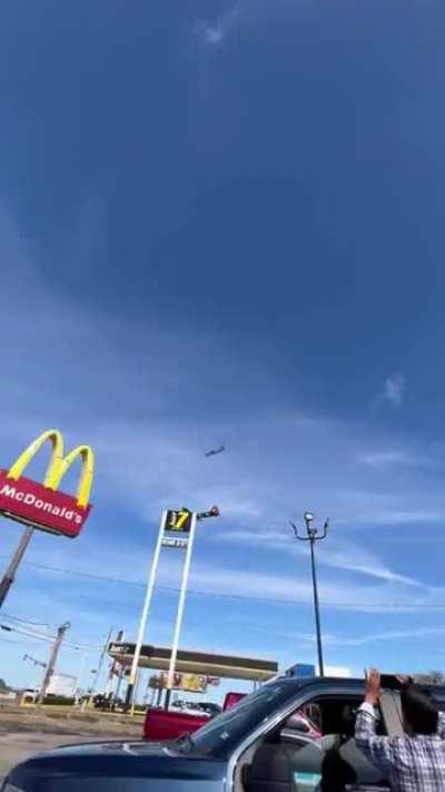 GRAPHIC VIDEO: A mid-air collision involving two planes near the Dallas Executive Airport, today. The accident took place during the Wings Over Dallas WWII Airshow at 1:25 p.m., according to Dallas Fire-Rescue.