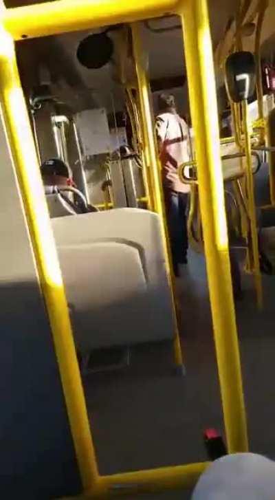 Maybe passenger didn’t pay fare… Driver taught him a lesson