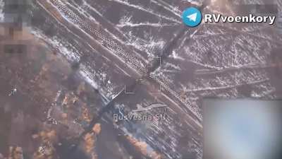 Ukrainian M2 Bradley appears to hit a mine at the entrance to the Belgorod region near the dragon's teeth (Part 2)