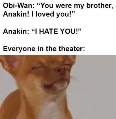 I see through the tears of the Jedi. . .