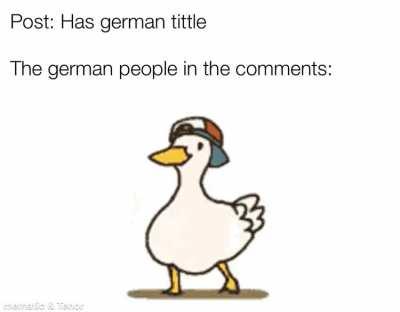 Germans be like