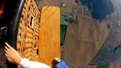 Patio umbrella for a parachute