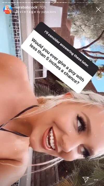 Tara Babcock taunting below-average sized guys for not having a chance with her. (Clip with audio)