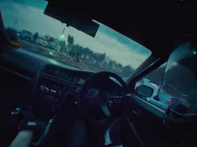 Blue Hour Drifting at Ebisu Circuit.