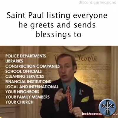 Saint Paul be like