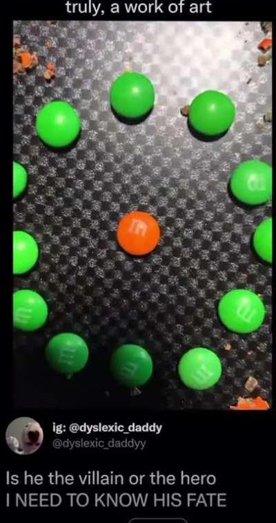 Exit music (for an m&m)